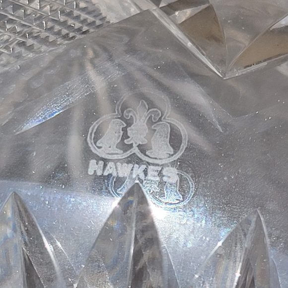 Antique Hawkes Crystal Vase/ Decanter Gladys Pattern 7" c. 1901 - Picture 9 of 9